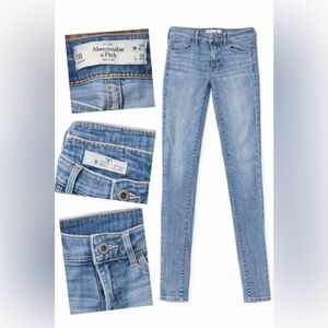Abercrombie & Fitch Skinny Jeans W27 L31 Light Wash Stretch Denim